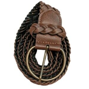Brown Braided Belt Unisex 46" Western Boho